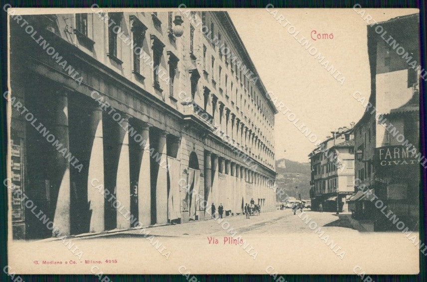 Como Città Via Plinio Farmacia Modiano 4915 cartolina RB6602 – fronte