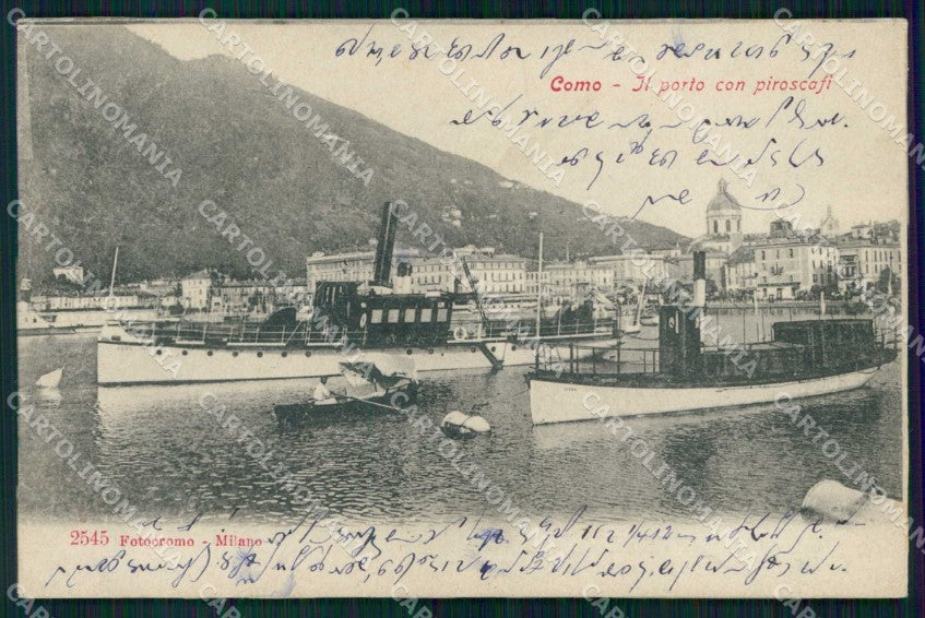Como Città Porto Piroscafi Battello Fotocromo 2545 cartolina RB6607 – fronte