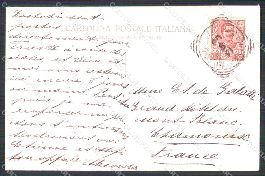 Como Città Plinius Grand Hotel Salone Lettura cartolina RB6612 – retro