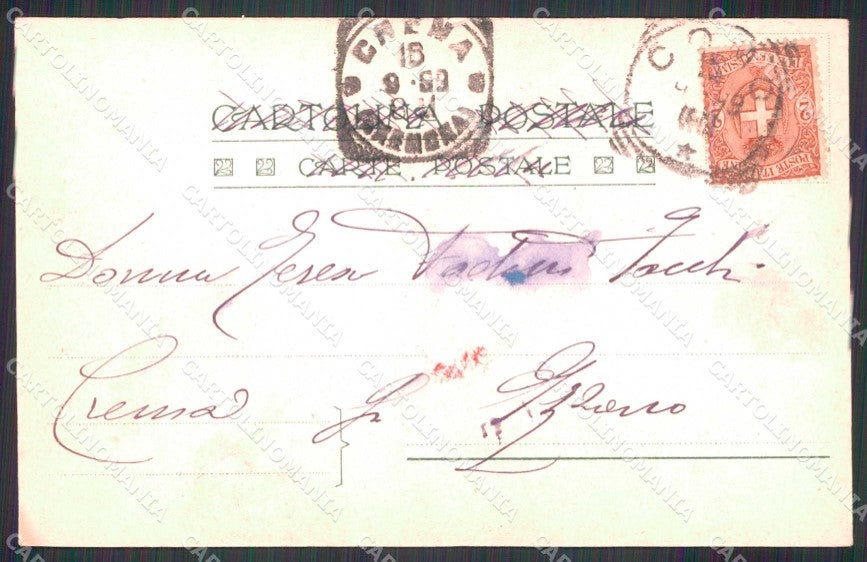 Como Città Plinius Grand Hotel Chiattone Art Nouveau cartolina RB6613 – retro