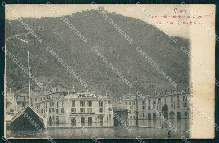 Como Città Funicolare Brunate Inondazione 1901 Modiano 3101 cartolina RB6615 – fronte