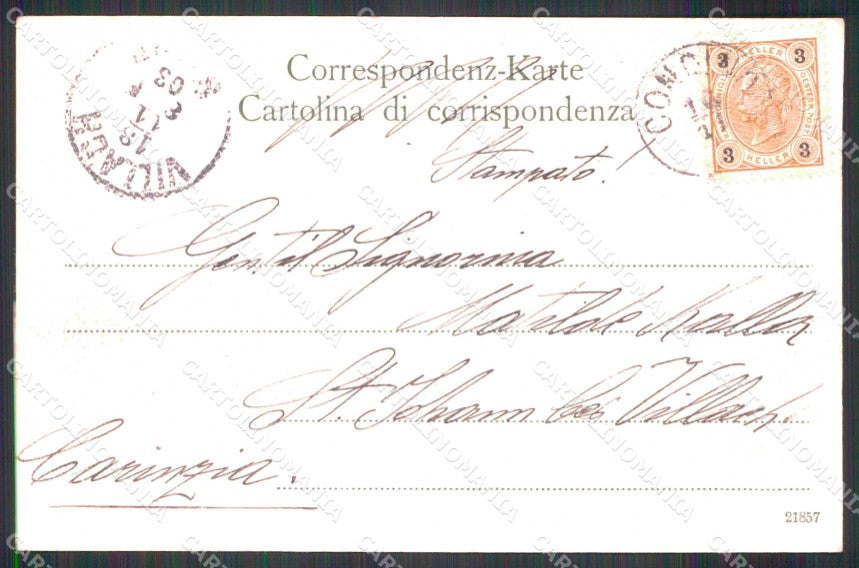 Como Città Borgo Ex Piazza Mercato cartolina RB6617 – retro