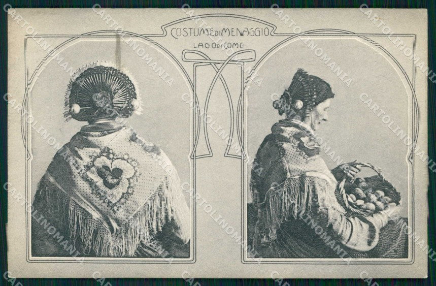 Como Menaggio Lago di Costumi Brunner 1754 cartolina RB6626 – fronte