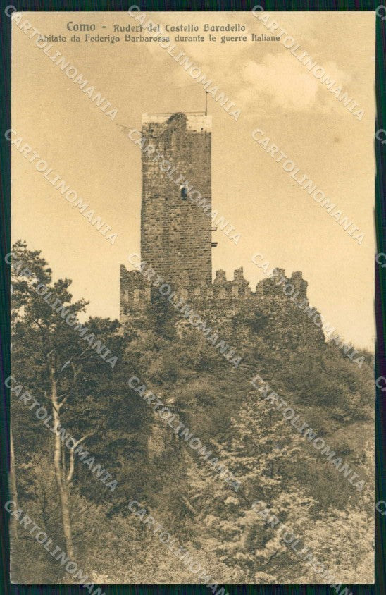Como Città Castello Baradello Brunner 379 cartolina RB6628 – fronte