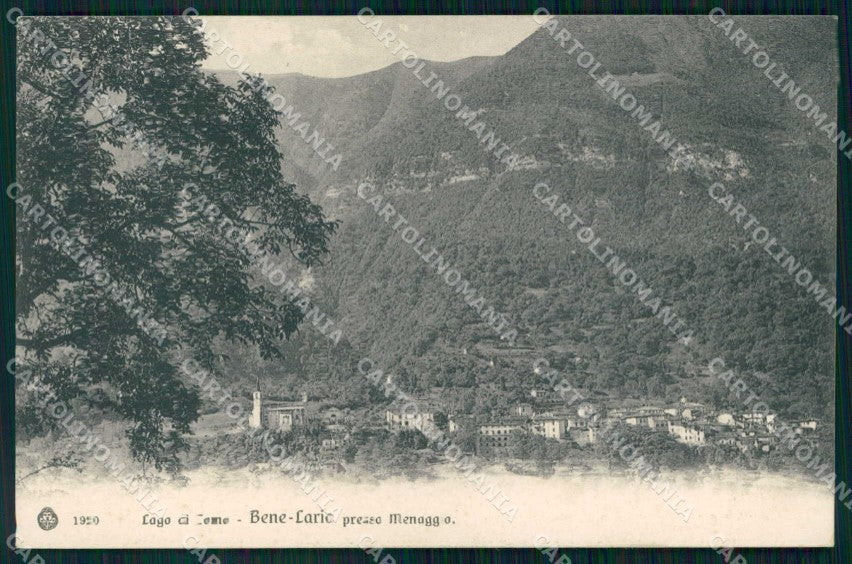 Como Menaggio Lago di Bene Lario Brunner 1920 cartolina RB6644 – fronte