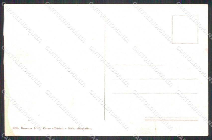 Como Menaggio Lago di Bene Lario Brunner 1920 cartolina RB6644 – retro