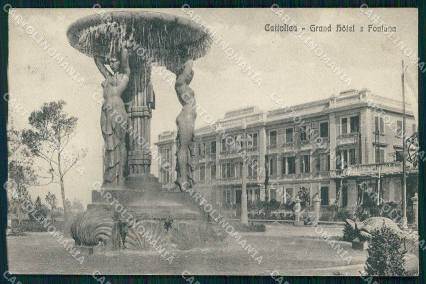 Rimini Cattolica Grand Hotel Fontana Fascismo cartolina RB6654 – fronte