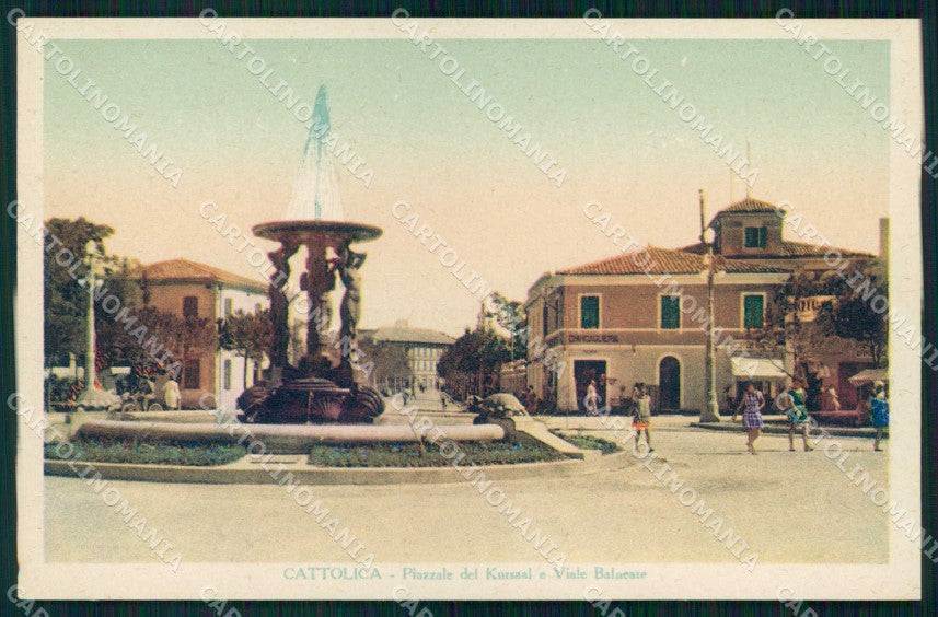Rimini Cattolica Piazzale Kursaal Viale Balneare Fascismo cartolina RB6661 – fronte