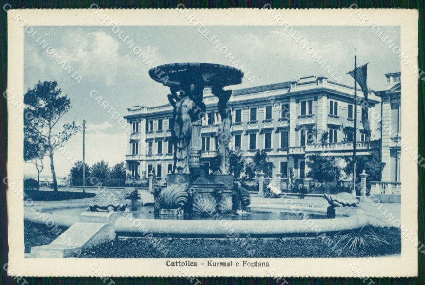Rimini Cattolica Kursaal Fontana cartolina RB6668 – fronte