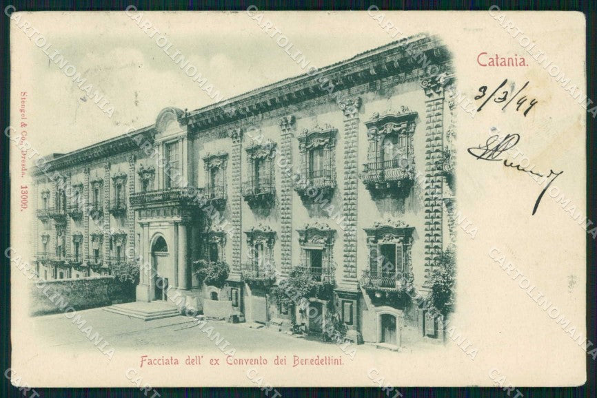 Catania Città Facciata Ex Convento Benedettini Stengel 13009 cartolina RB6690 – fronte