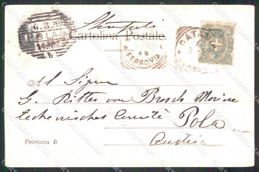 Catania Città Facciata Ex Convento Benedettini Stengel 13009 cartolina RB6690 – retro