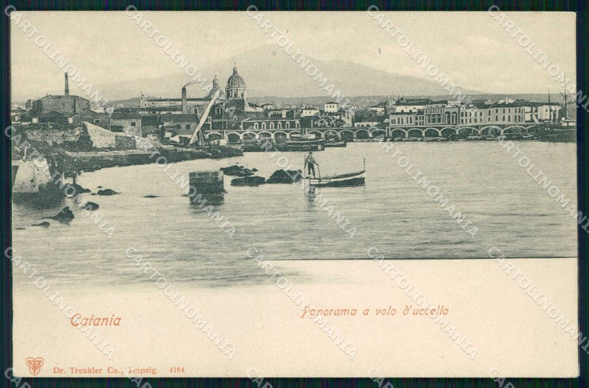 Catania Città Panorama a Volo Uccello Trenkler 4164 cartolina RB6696 – fronte