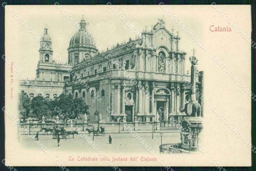 Catania Città Cattedrale Fontana Elefante Stengel 23702 cartolina RB6697 – fronte