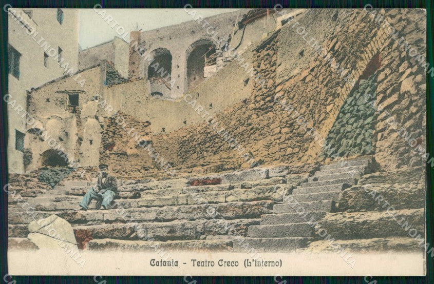 Catania Città Interno Teatro Greco cartolina RB6698 – fronte