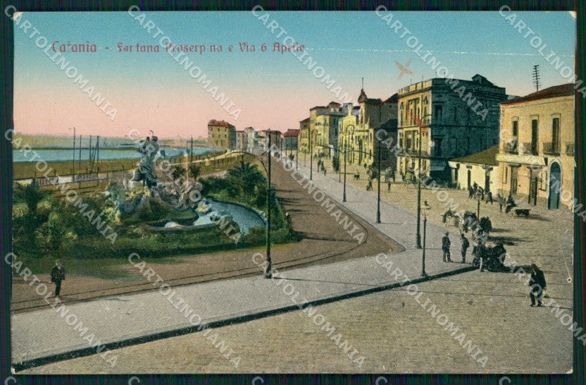 Catania Città Fontana Proserpina Via 6 Aprile cartolina RB6707 – fronte