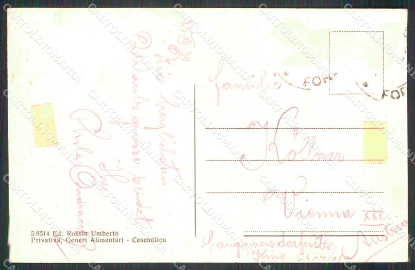 Forlì Cesenatico Grand Hotel COLLA cartolina RB6715 – retro