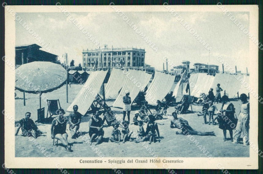 Forlì Cesenatico Grand Hotel Spiaggia PIEGHINA cartolina RB6717 – fronte