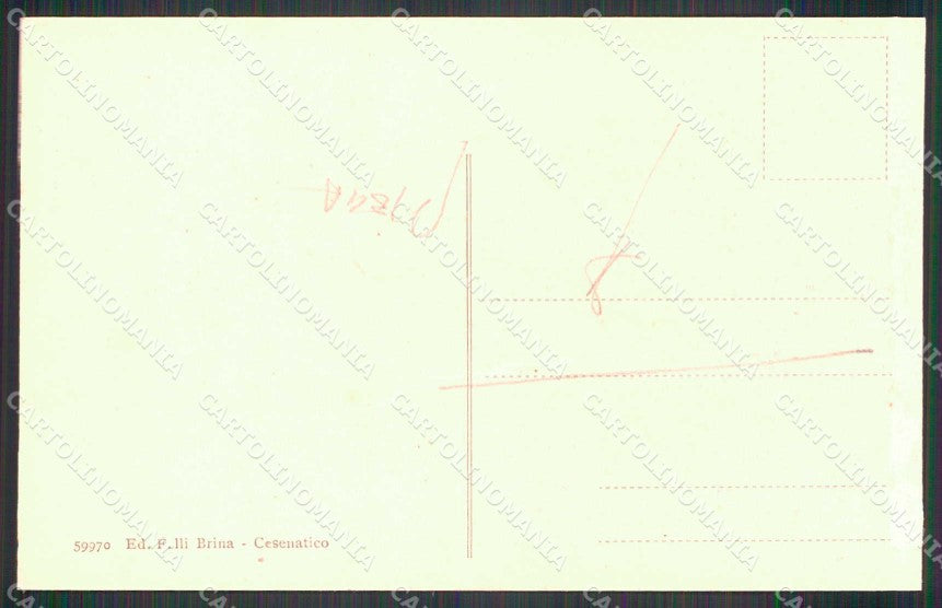 Forlì Cesenatico Corso Garibaldi Canale PIEGA cartolina RB6728 – retro