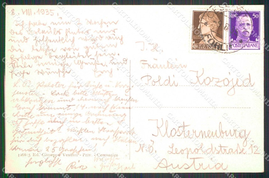 Forlì Cesenatico Grand Hotel cartolina RB6733 – retro