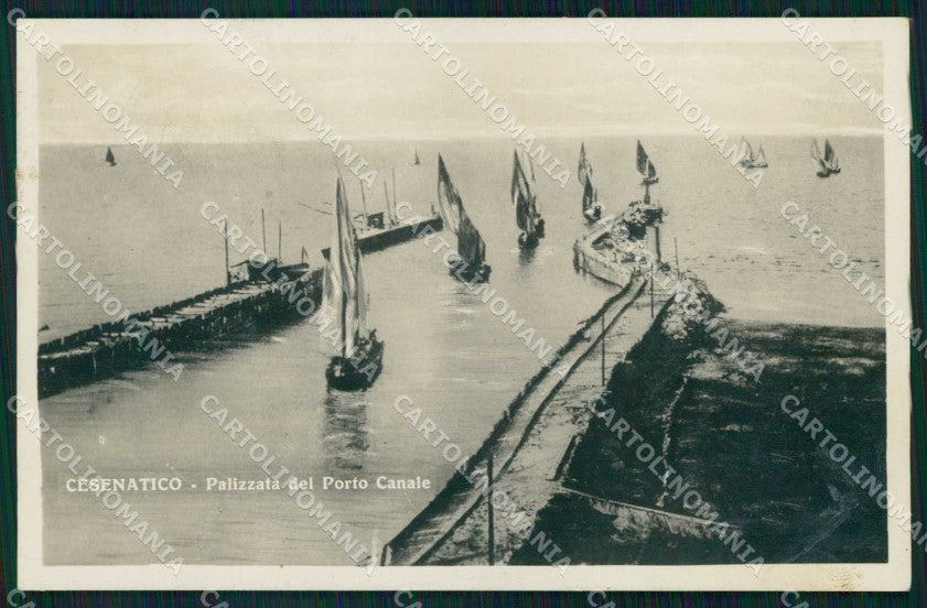 Forlì Cesenatico Palizzata Porto Canale Barche Foto cartolina RB6738 – fronte