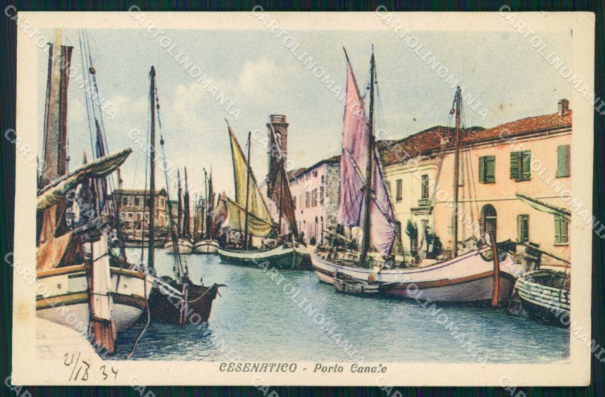 Forlì Cesenatico Porto Canale Barche cartolina RB6739 – fronte