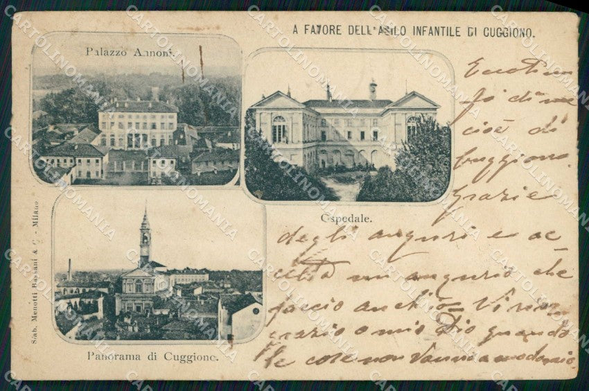 Milano Cuggiono Palazzo Annoni Ospedale Asilo cartolina RB6742 – fronte