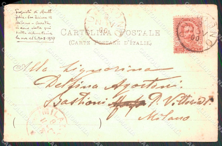 Milano Cuggiono Palazzo Annoni Ospedale Asilo cartolina RB6742 – retro
