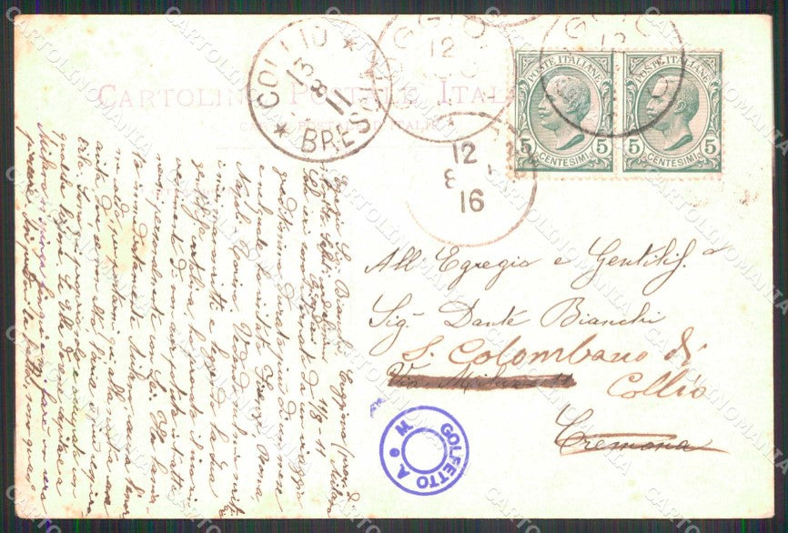 Milano Cuggiono Valle Ticino Molino Nuovo PIEGHINA cartolina RB6748 – retro