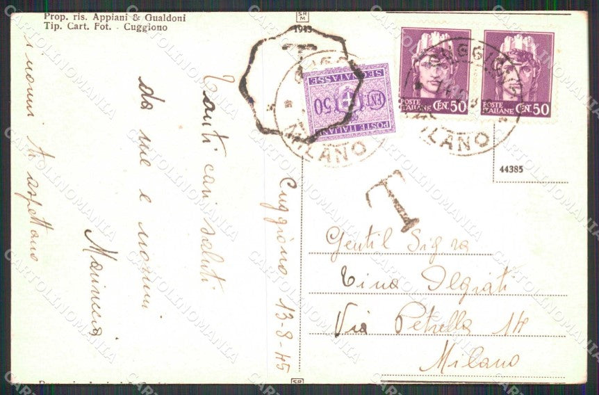 Milano Cuggiono Palazzo Conte Cicogna cartolina RB6755 – retro
