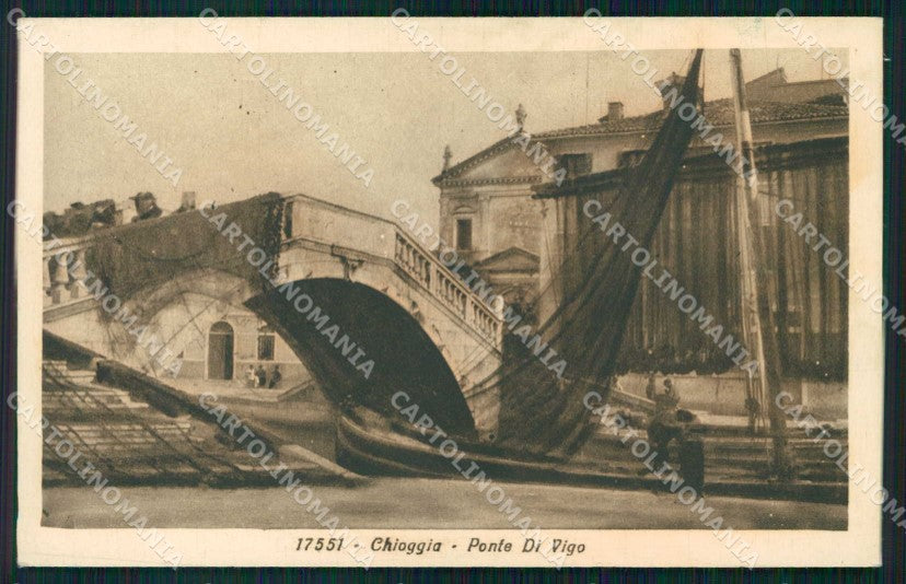 Venezia Chioggia Ponte di Vigo cartolina RB6772 – fronte