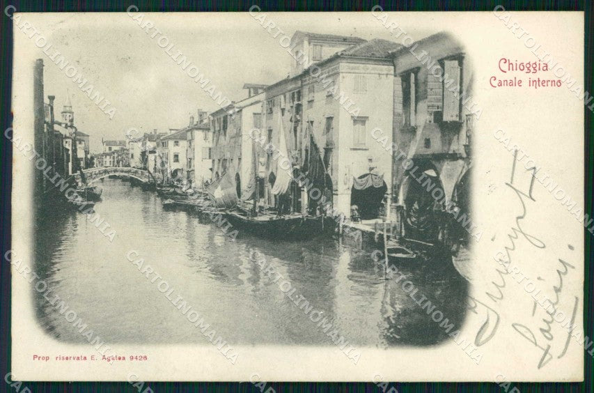 Venezia Chioggia Canale Interno Barche cartolina RB6774 – fronte