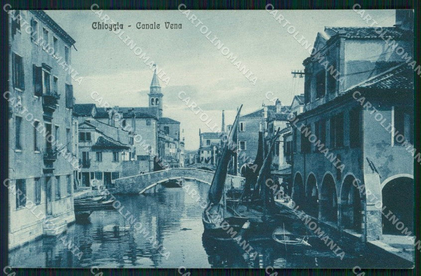 Venezia Chioggia Canale Vena Barche cartolina RB6778 – fronte
