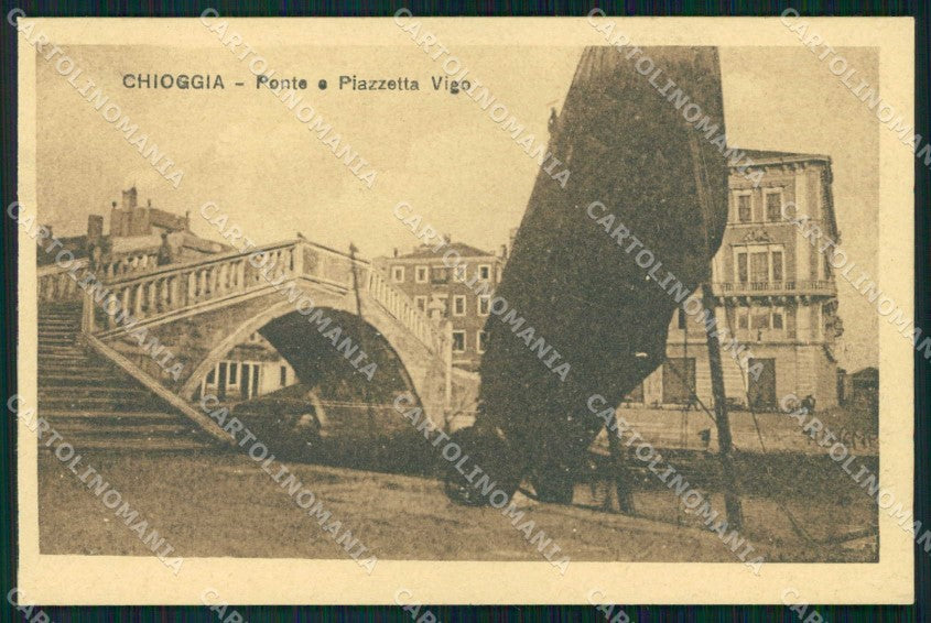 Venezia Chioggia Ponte e Piazzetta Vigo cartolina RB6792 – fronte