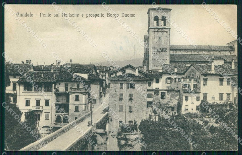 Udine Cividale Prospetto Borgo Duomo cartolina RB6802 – fronte