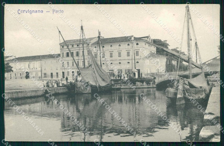 Udine Cervignano Porto Barche cartolina RB6829 – fronte