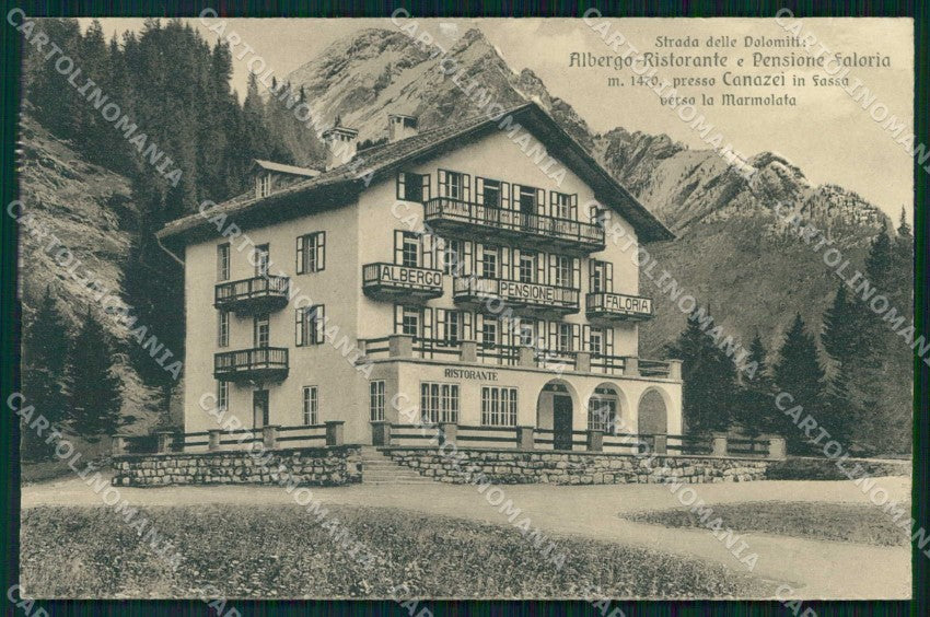 Trento Canazei Albergo Ristorante Pensione Faloria cartolina RB6848 – fronte