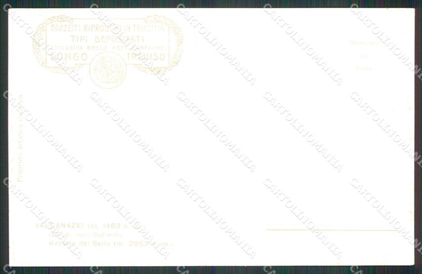 Trento Canazei Gruppo del Sella cartolina RB6849 – retro