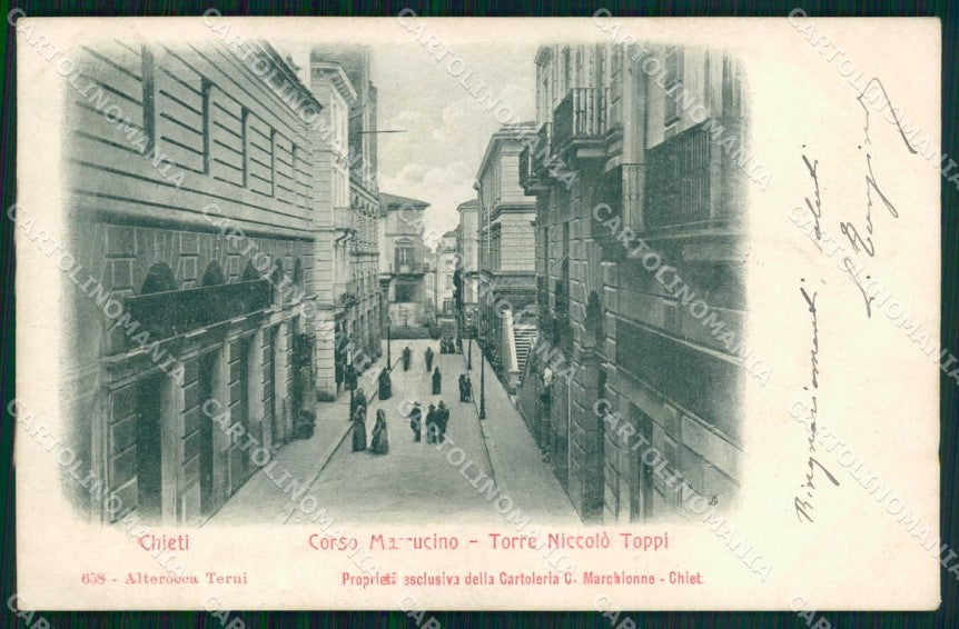 Chieti Città Corso Marrucino Torre Toppi 658 Alterocca cartolina RB6865 – fronte
