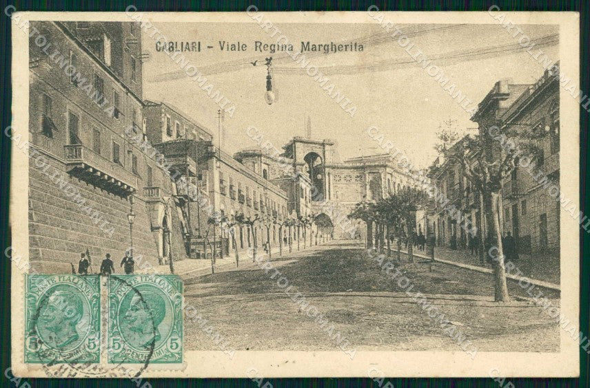 Cagliari Città Viale Regina Margherita cartolina RB6866 – fronte
