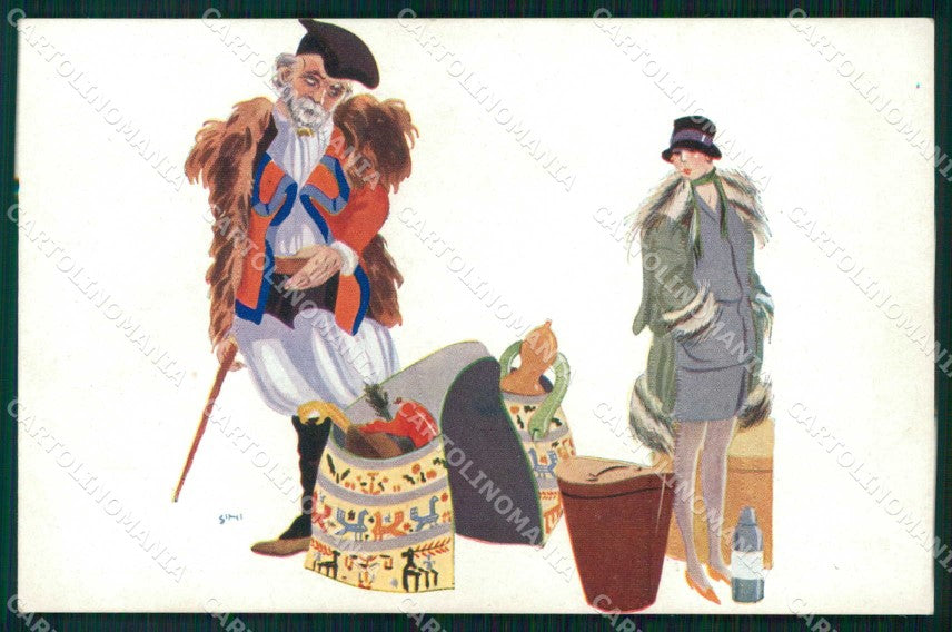 Cagliari Città Costumi Sini Art Deco cartolina RB6868 – fronte