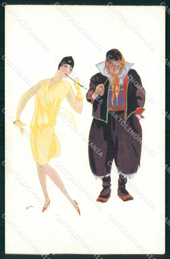 Cagliari Città Costumi Sini Art Deco cartolina RB6869 – fronte