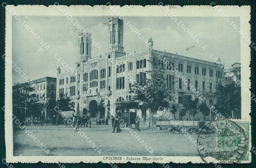 Cagliari Città Palazzo Municipale cartolina RB6872 – fronte