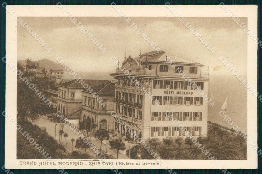Genova Chiavari Grand Hotel Moderno cartolina RB6877 – fronte