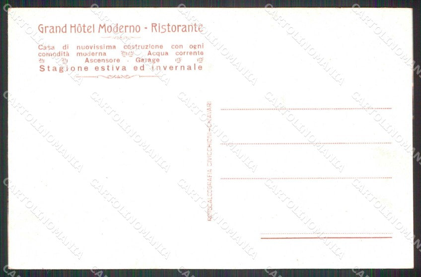Genova Chiavari Grand Hotel Moderno cartolina RB6877 – retro