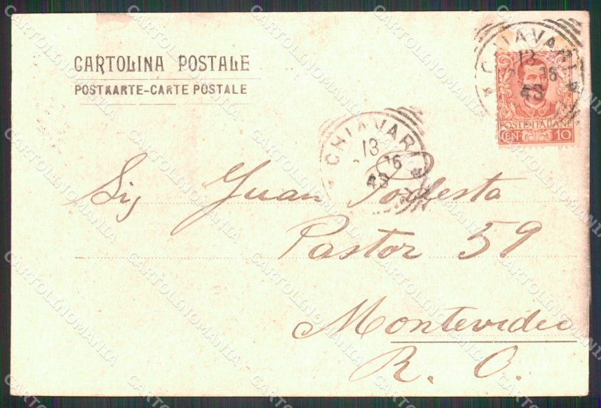 Genova Chiavari Piazza XX Settembre Corso Umberto cartolina RB6878 – retro