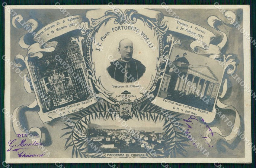 Genova Chiavari Vescovo Fortunato Vinelli Cattedrale Foto cartolina RB6881 – fronte