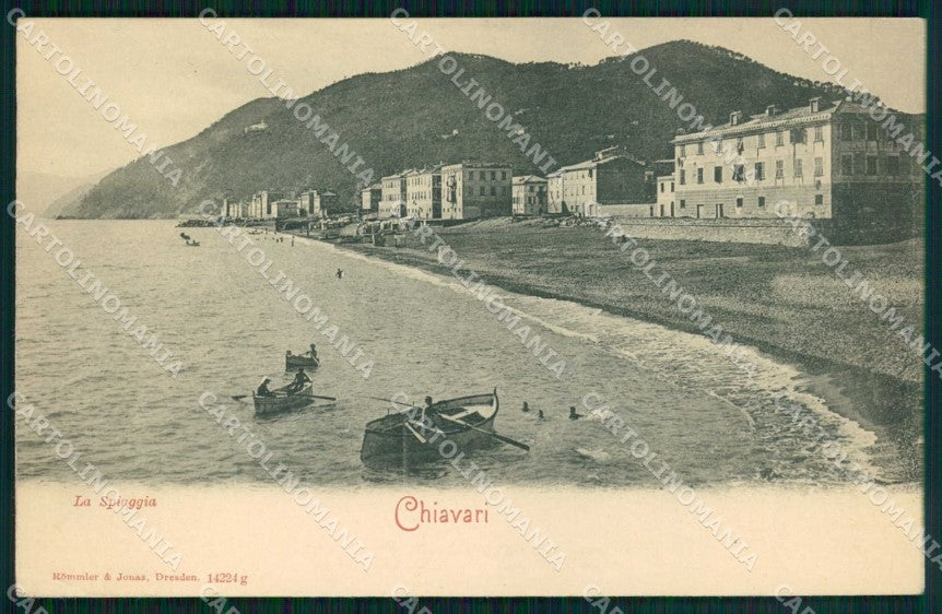 Genova Chiavari Spiaggia cartolina RB6883 – fronte