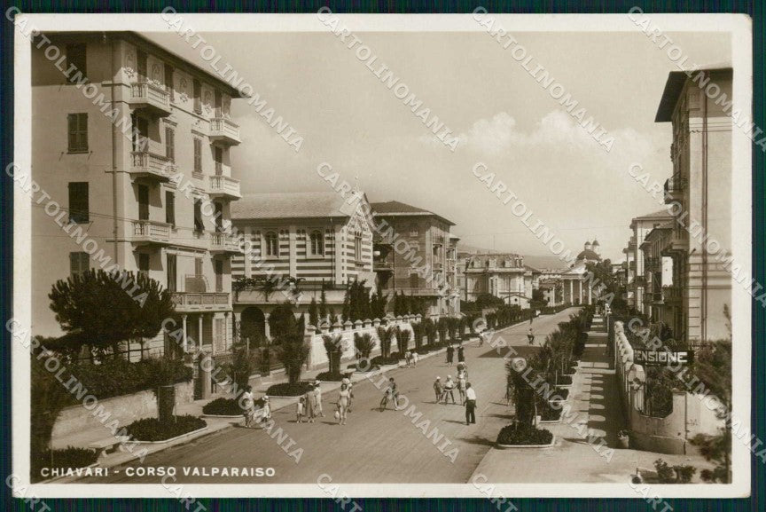 Genova Chiavari Corso Valparaiso Pensione Foto cartolina RB6884 – fronte
