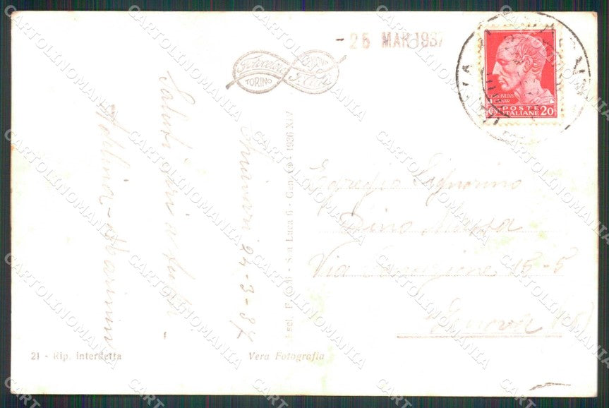 Genova Chiavari Corso Valparaiso Pensione Foto cartolina RB6884 – retro