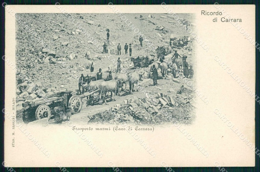 Massa Carrara Cave Trasporto Marmi cartolina RB6920 – fronte